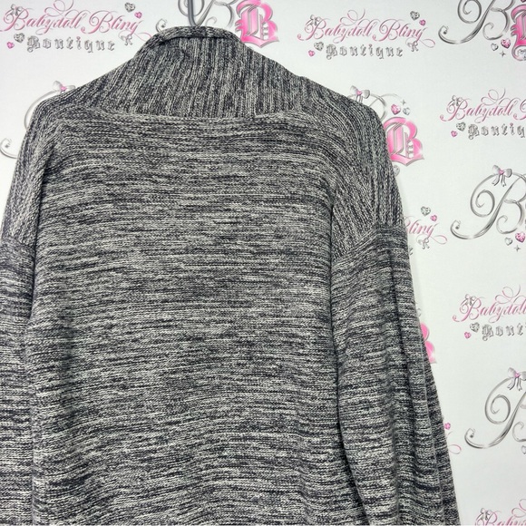 Columbia cardigan knitted heathered grey flowy with pockets warm cozy - Picture 6 of 8